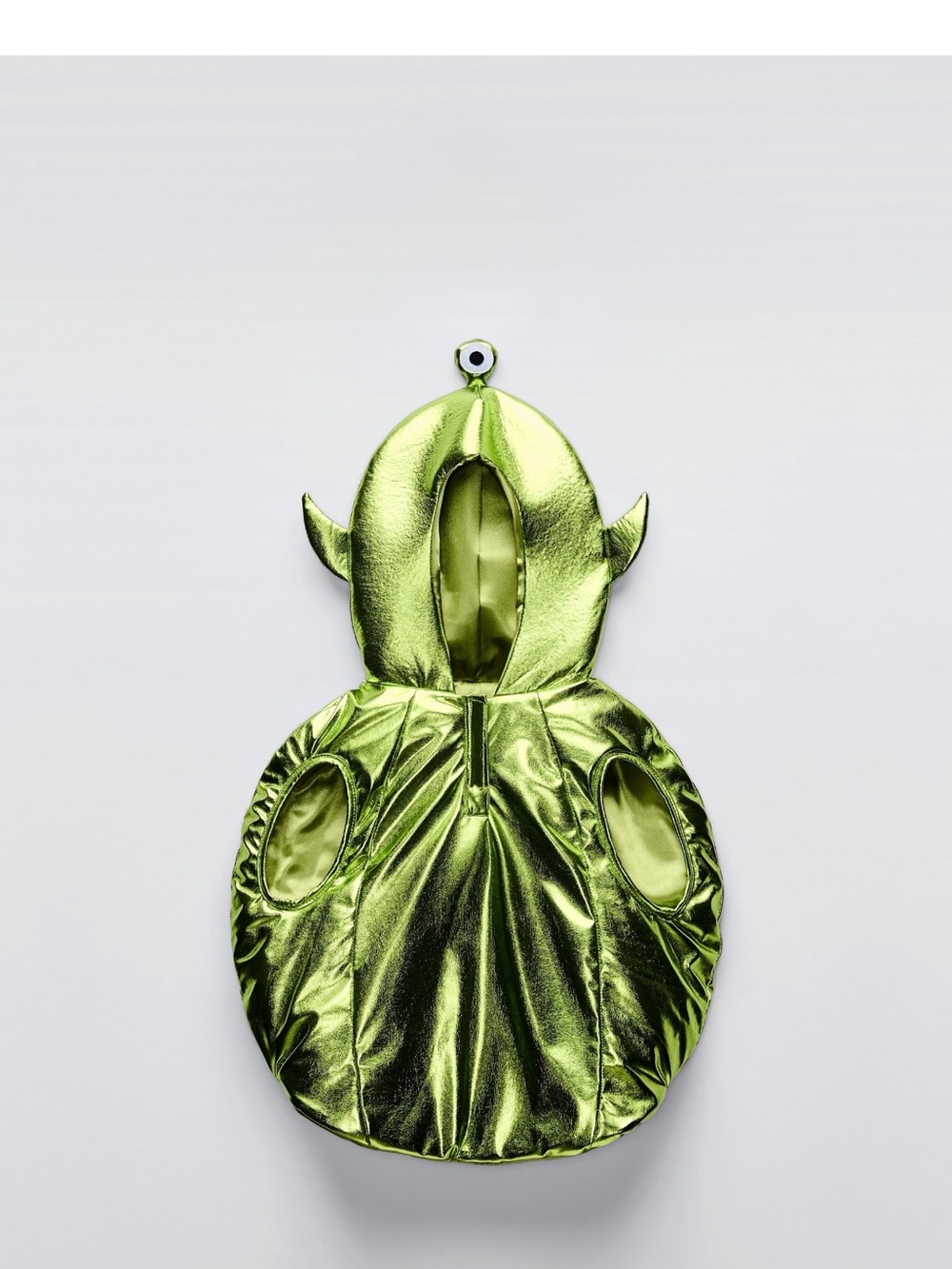 Green Alien Metallic Kids Halloween Costume 1-2 years - Picture 3 of 3